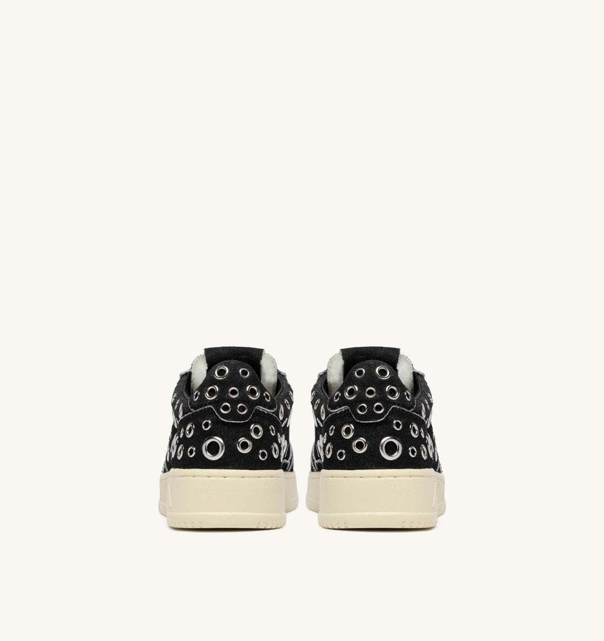 Man MEDALIST LOW SNEAKERS IN BLACK SUEDE WITH STUDS