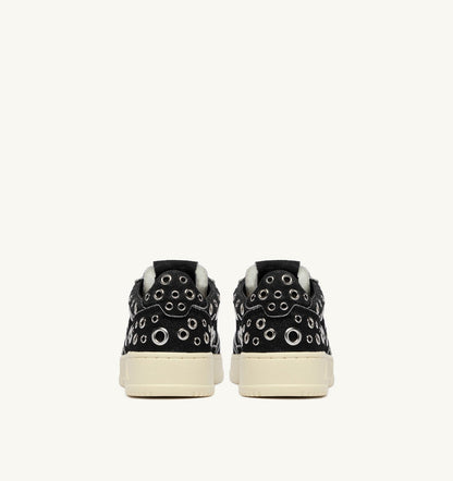 Man MEDALIST LOW SNEAKERS IN BLACK SUEDE WITH STUDS