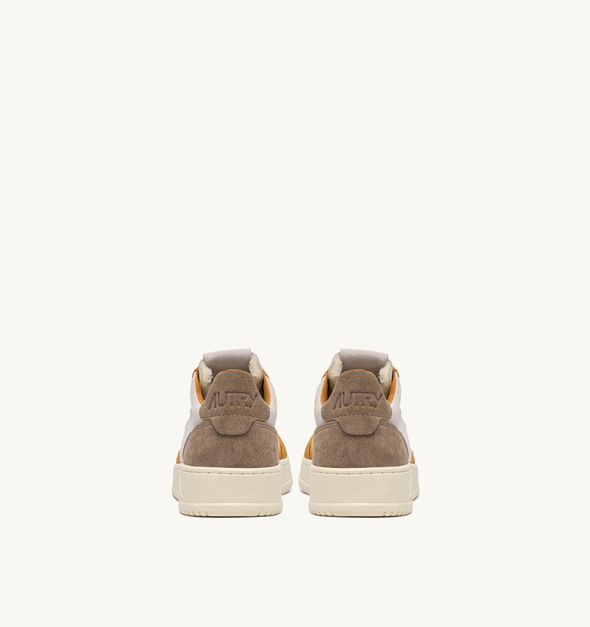 Man MEDALIST LOW TRICOLOR SNEAKERS IN SUEDE COLOR ANTELOPE WHITE AND BROWN MUSCAT