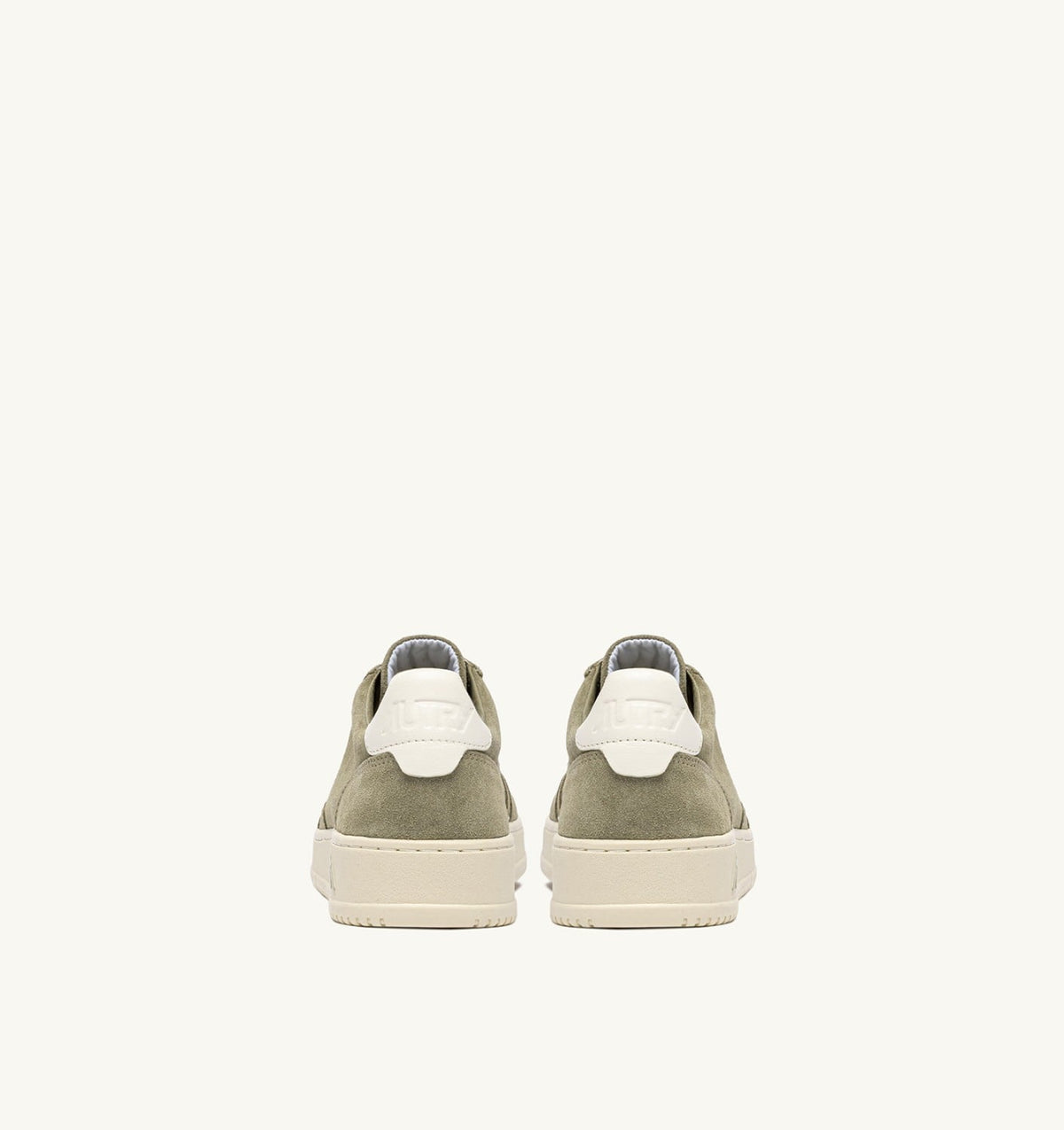 Man MEDALIST LOW SNEAKERS IN GRAY GREEN AND WHITE SUEDE