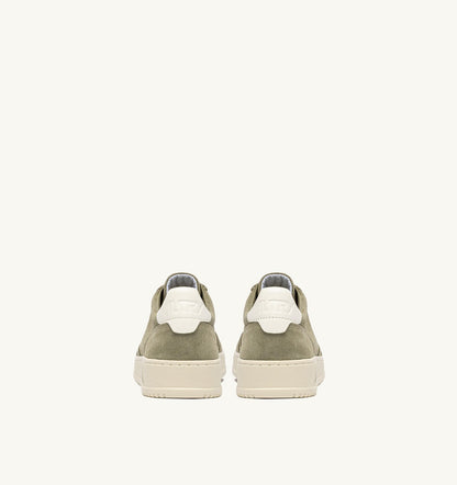 Man MEDALIST LOW SNEAKERS IN GRAY GREEN AND WHITE SUEDE