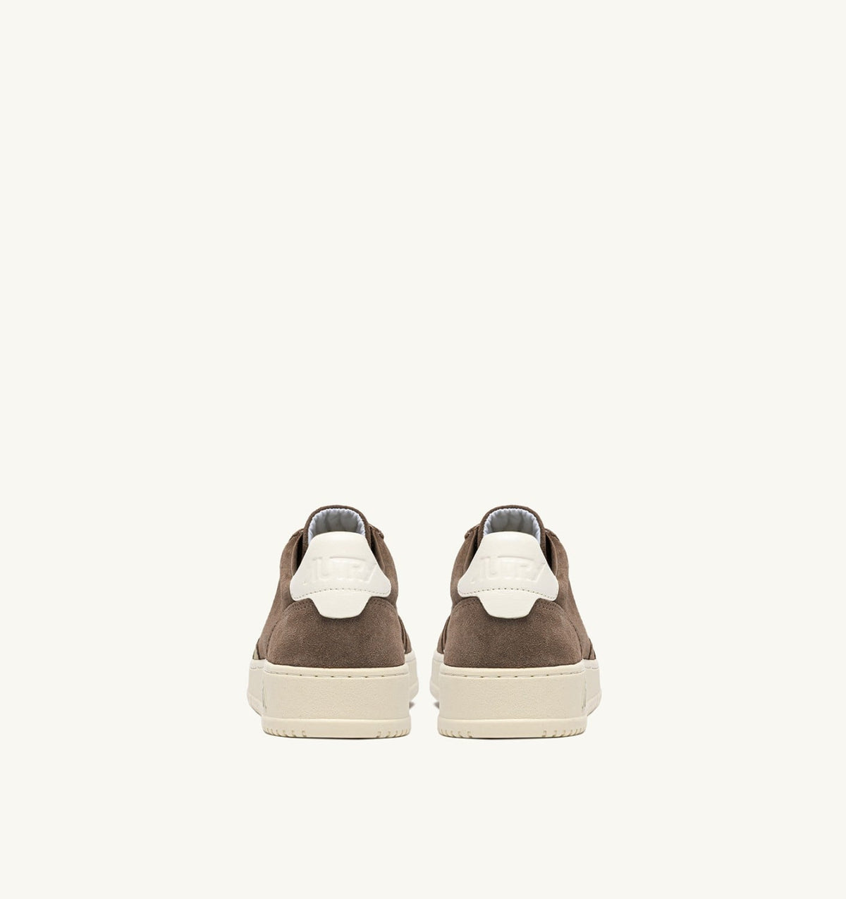 Man MEDALIST LOW SNEAKERS IN CIGAR AND WHITE SUEDE