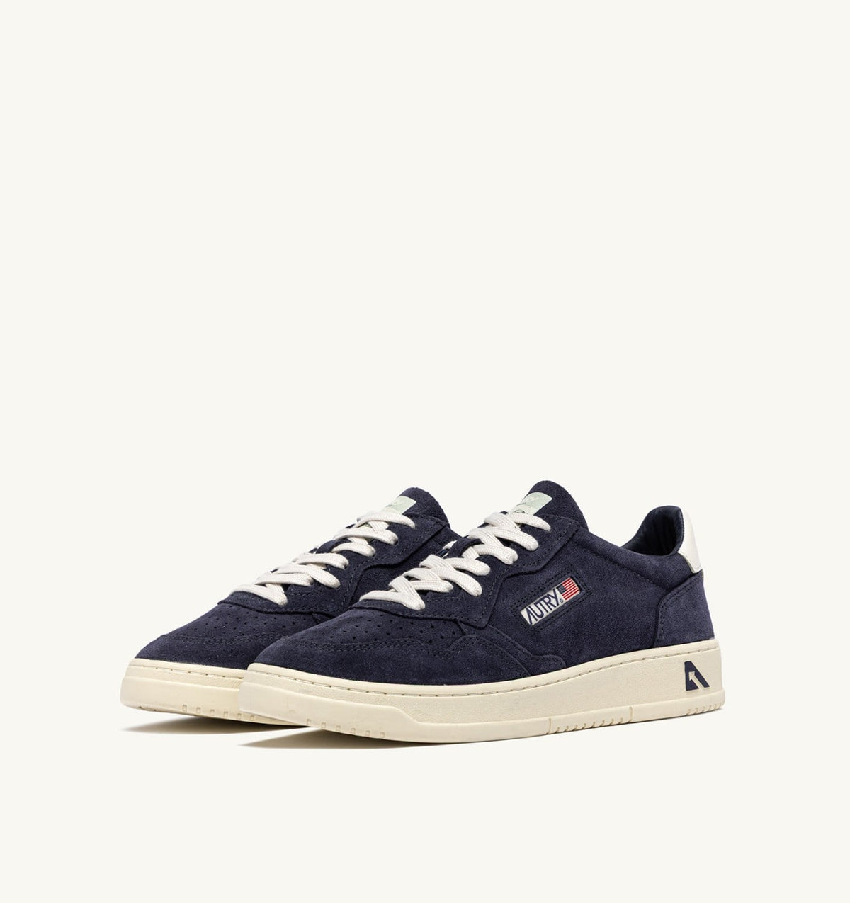 Man MEDALIST LOW SNEAKERS IN SPACE AND WHITE SUEDE