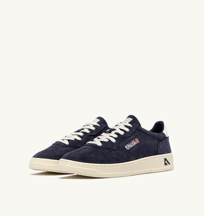 Man MEDALIST LOW SNEAKERS IN SPACE AND WHITE SUEDE