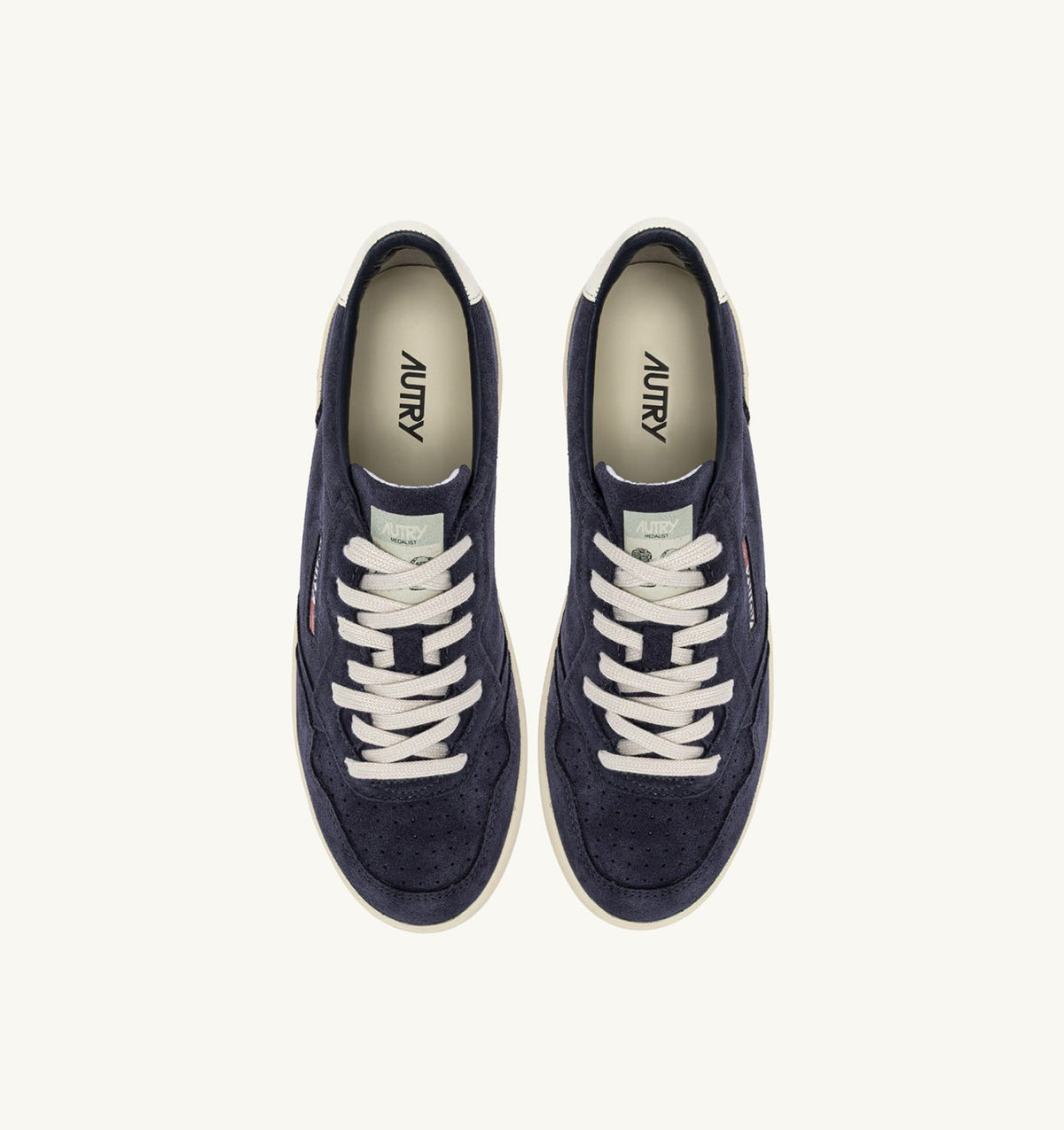 Man MEDALIST LOW SNEAKERS IN SPACE AND WHITE SUEDE