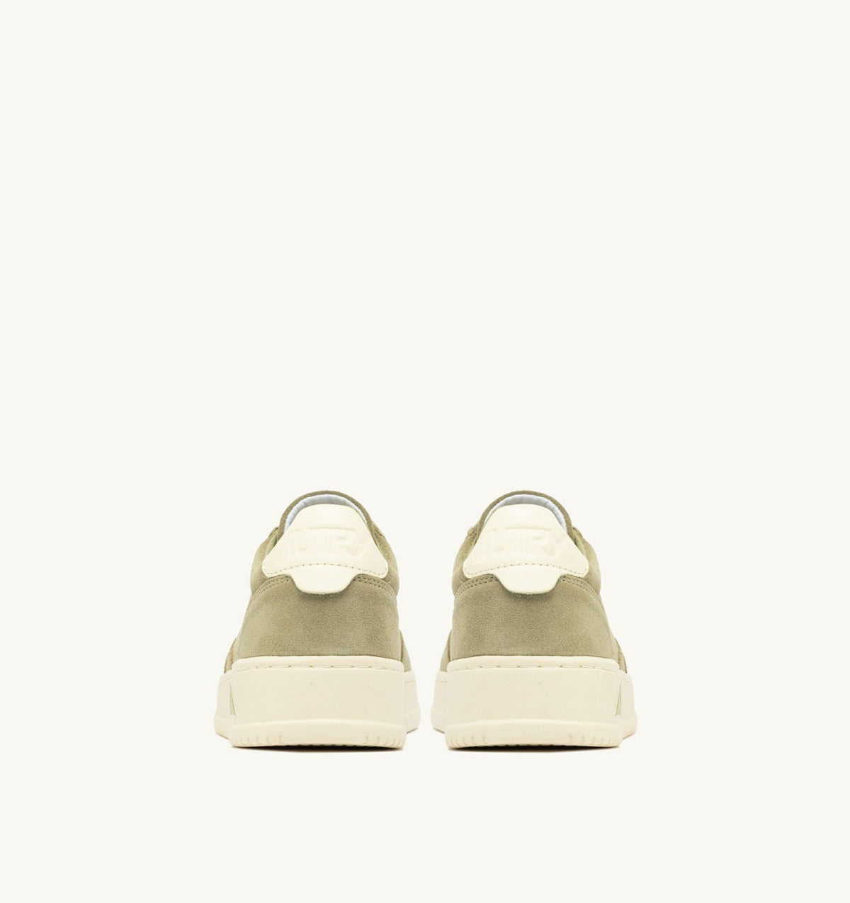 Man MEDALIST LOW SNEAKERS IN GRAY GREEN AND WHITE SUEDE