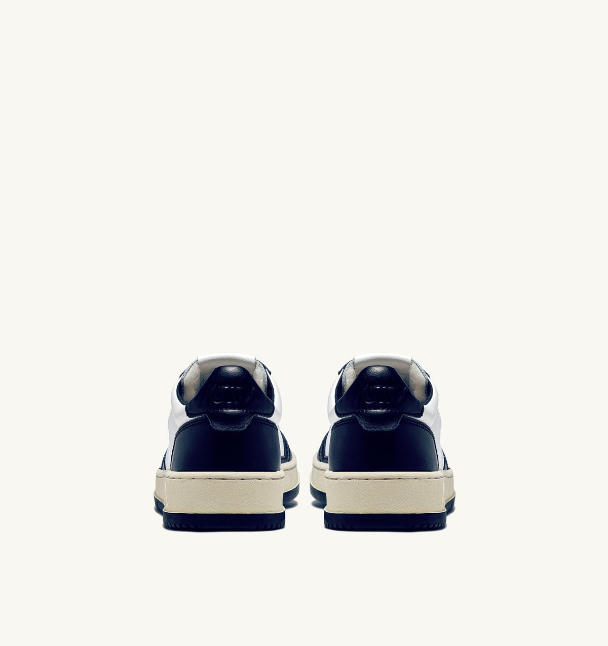 Man MEDALIST LOW BICOLOR SNEAKERS IN WHITE AND BLUE LEATHER