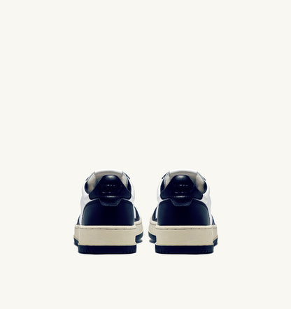 Man MEDALIST LOW BICOLOR SNEAKERS IN WHITE AND BLUE LEATHER