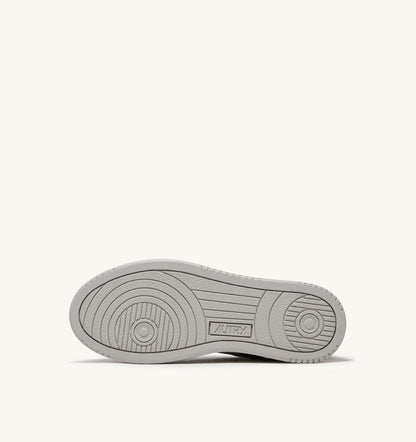 Man MEDALIST LOW BICOLOR SNEAKERS IN WHITE AND VAPOR LEATHER