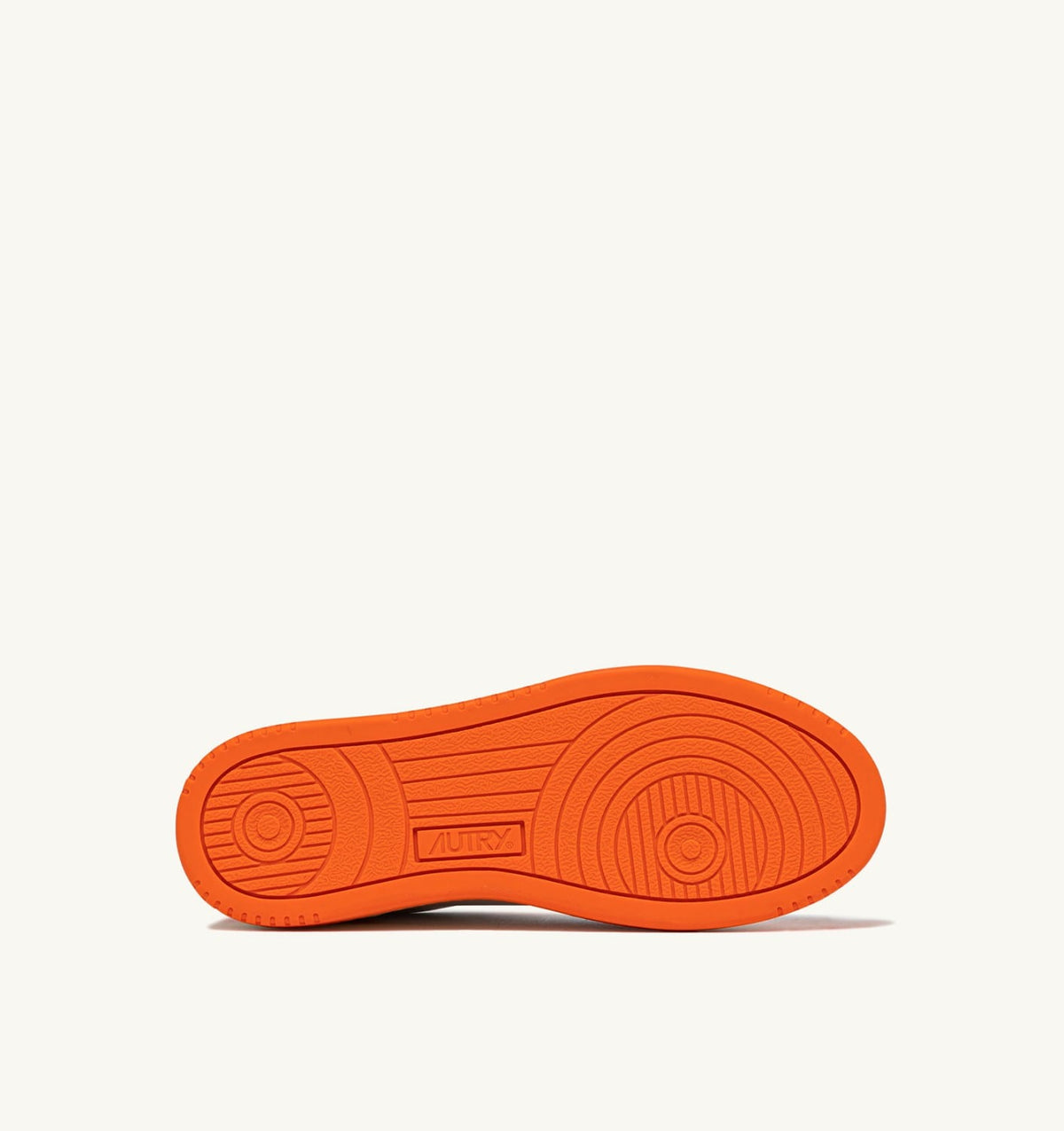 Man MEDALIST LOW BICOLOR SNEAKERS IN WHITE AND PARSIMMON ORANGE LEATHER