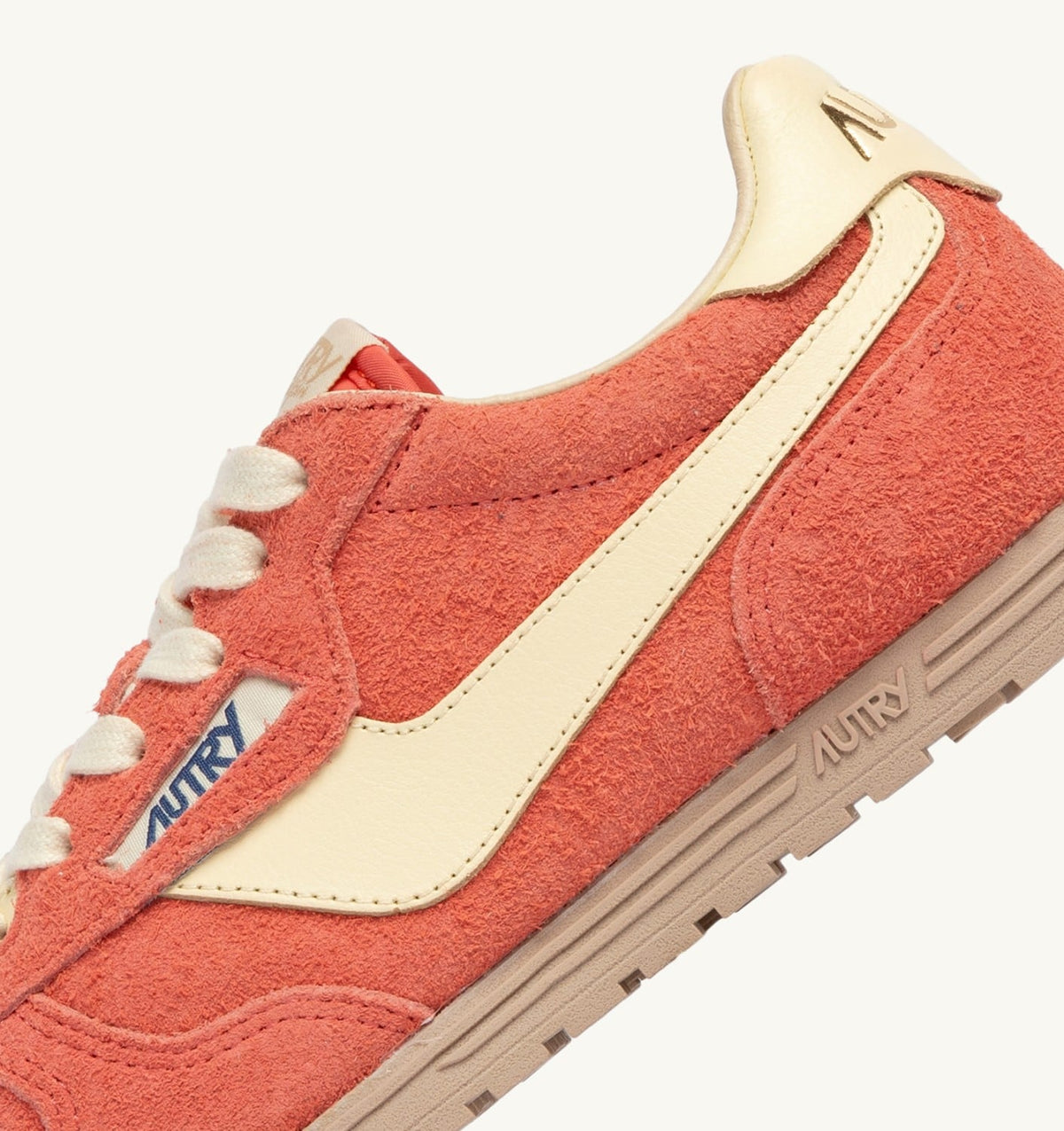Man WINDSPIN SNEAKERS IN BLUSH AND RUTABAGA SUEDE AND LEATHER