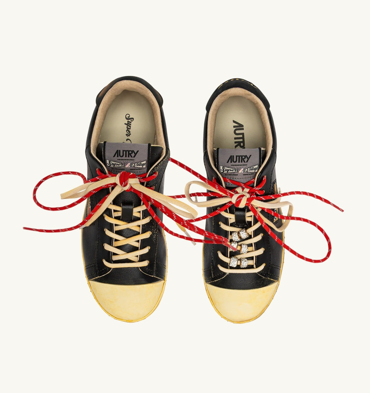 Man DALLAS LOW SUPER VINTAGE SNEAKERS IN BLACK LEATHER
