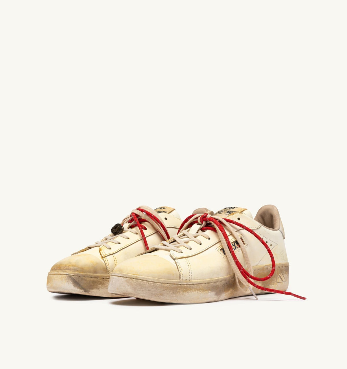 Man DALLAS LOW SUPER VINTAGE SNEAKERS IN MARSHMALLOW LEATHER