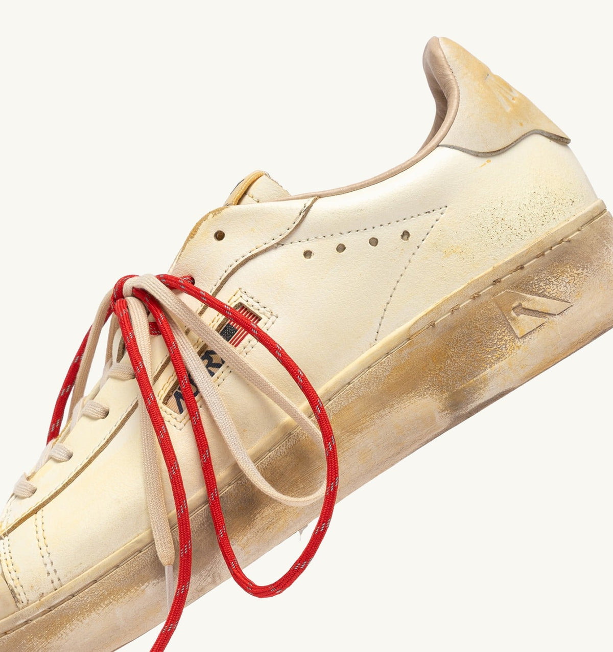 Man DALLAS LOW SUPER VINTAGE SNEAKERS IN MARSHMALLOW LEATHER