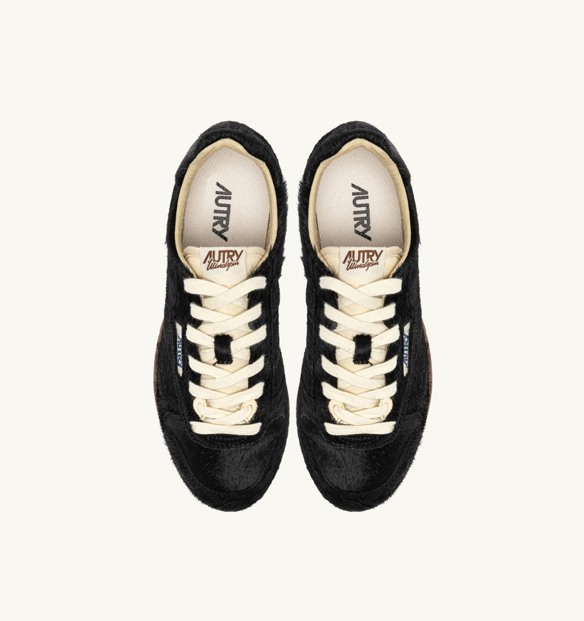 Woman WINDSPIN SNEAKERS IN BLACK PONY HAIR EFFECT