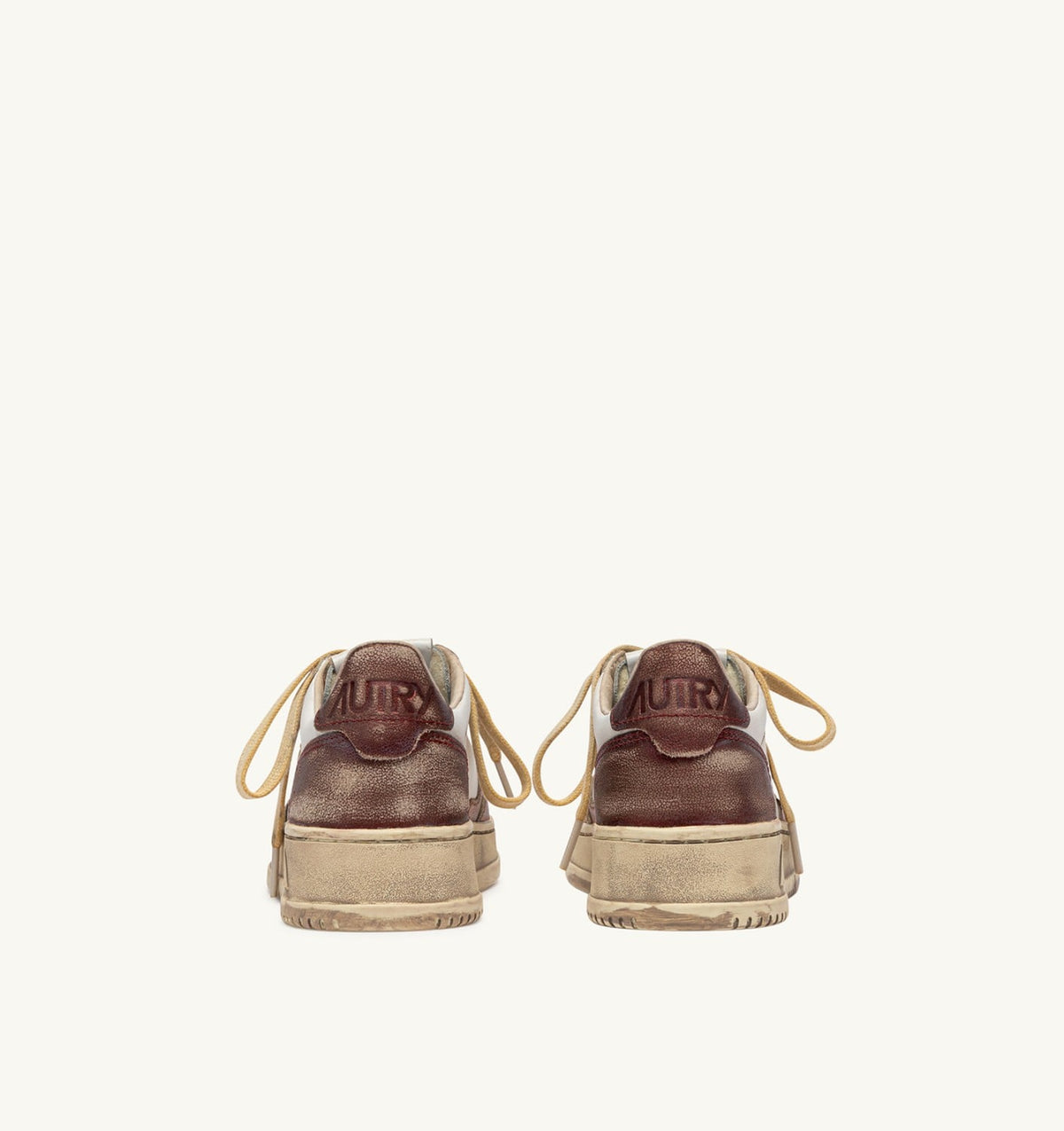Woman MEDALIST LOW SUPER VINTAGE SNEAKERS IN RISING SUN AND JASPER LEATHER