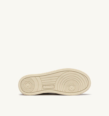 Woman MEDALIST LOW SUPER VINTAGE SNEAKERS IN WHITE, PEONY AND HOT FUDGE LEATHER