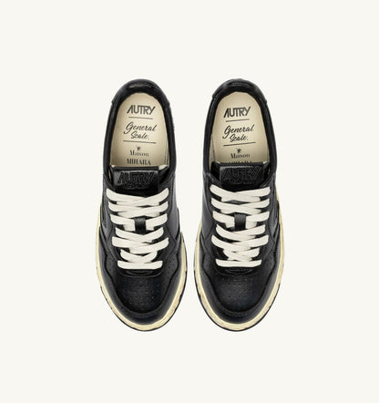 Woman MEDALIST LOW SUPER VINTAGE 'Autry x Maison MIHARA YASUHIRO General Scale.' SNEAKERS IN BLACK LEATHER