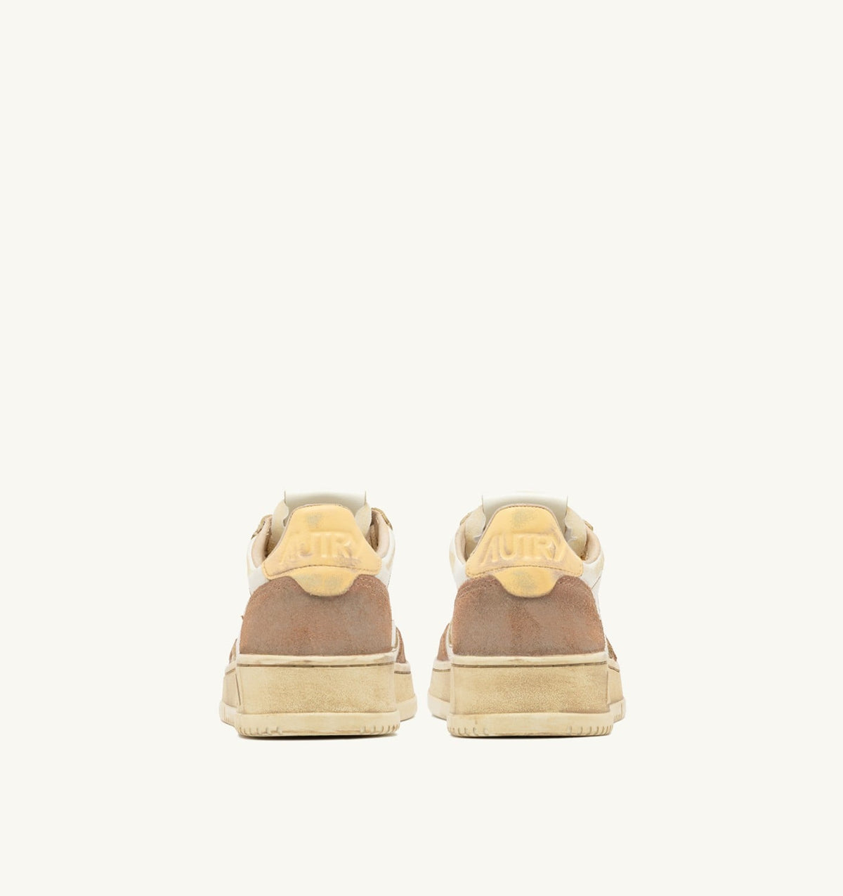 Woman MEDALIST LOW SUPER VINTAGE SNEAKERS IN WHITE AND PHARD LEATHER AND SUEDE