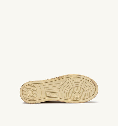 Woman MEDALIST LOW SUPER VINTAGE SNEAKERS IN CHOCOLATE AND SILVER LEATHER