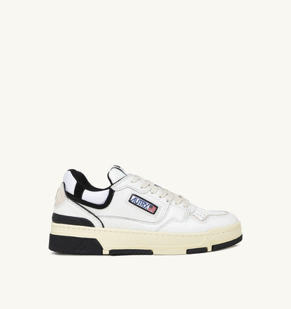 Woman CLC LOW SNEAKERS IN WHITE LEATHER AND BLACK SUEDE