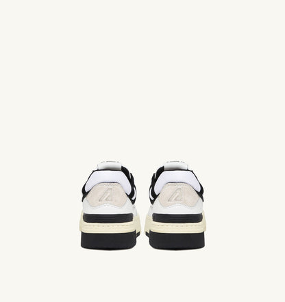 Woman CLC LOW SNEAKERS IN WHITE LEATHER AND BLACK SUEDE