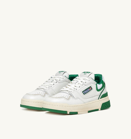 Woman CLC LOW SNEAKERS IN WHITE LEATHER AND AMAZON SUEDE