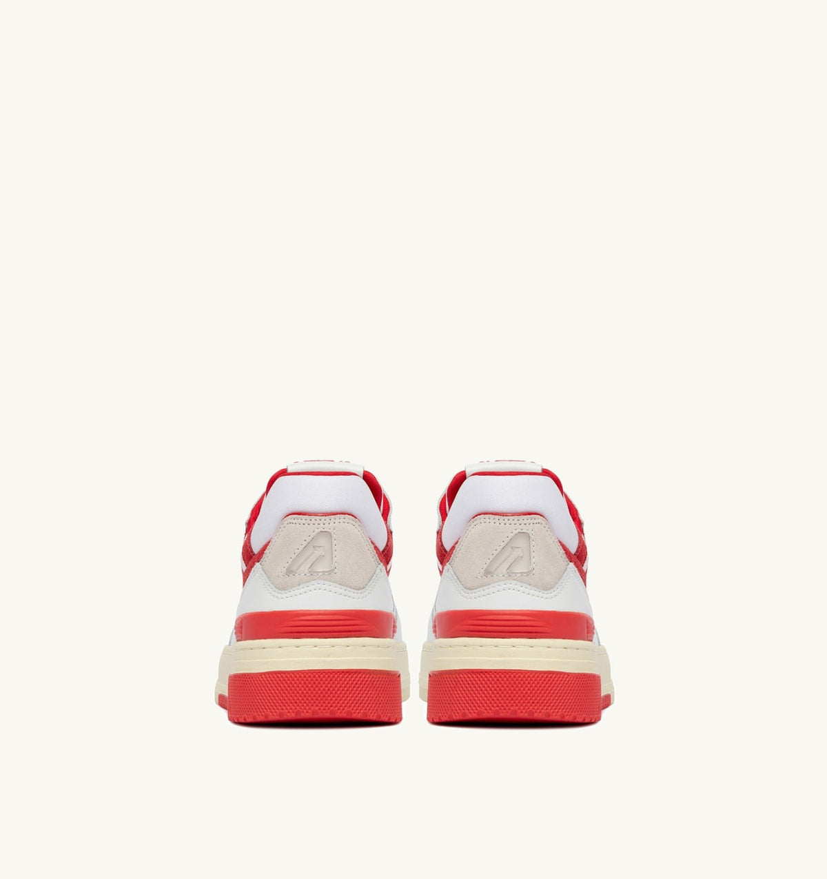 Woman SNEAKERS CLC LOW IN WHITE LEATHER AND RED VIRGIN
