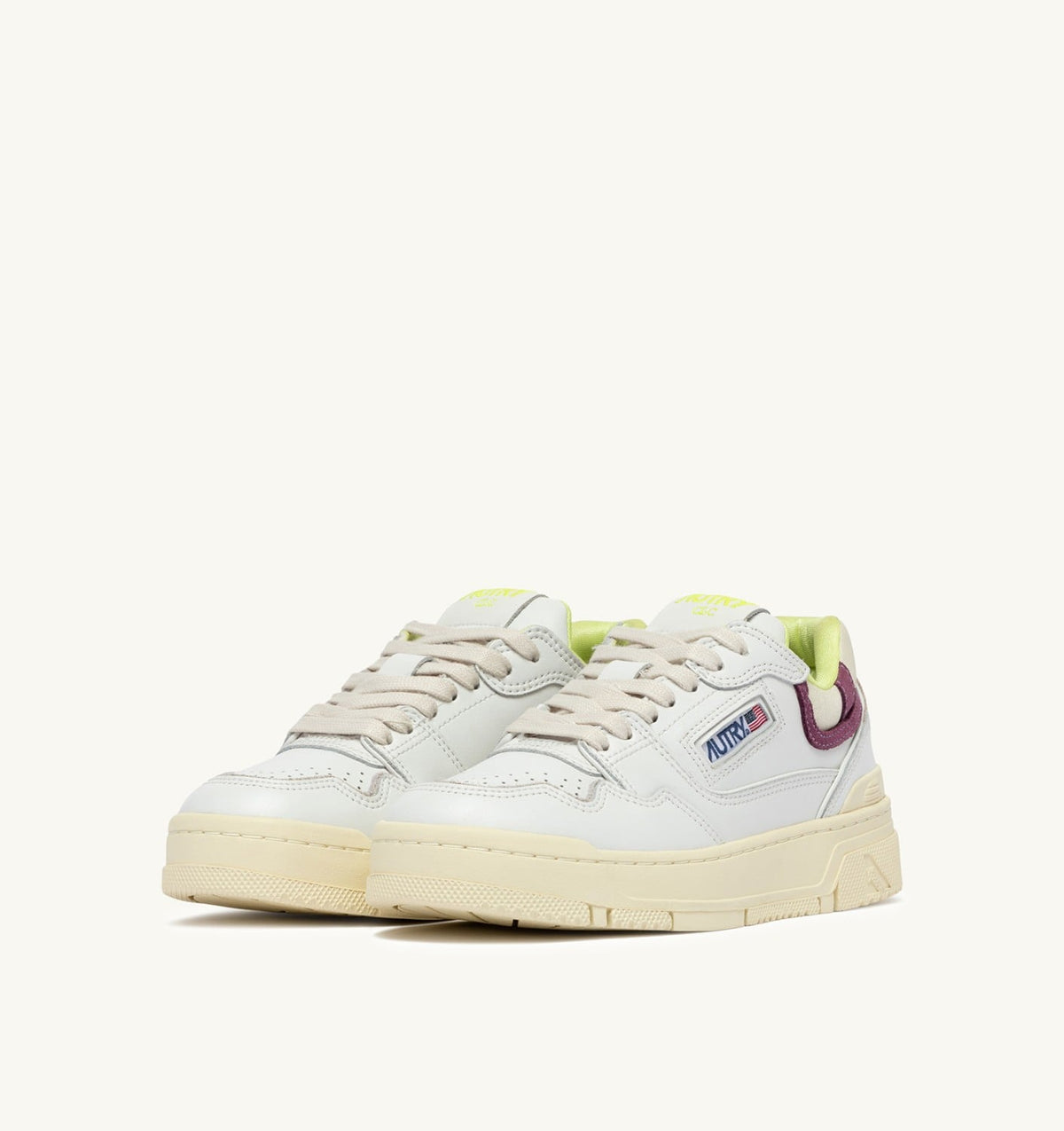 Woman SNEAKERS CLC LOW IN WHITE AND FIRENZE LEATHER