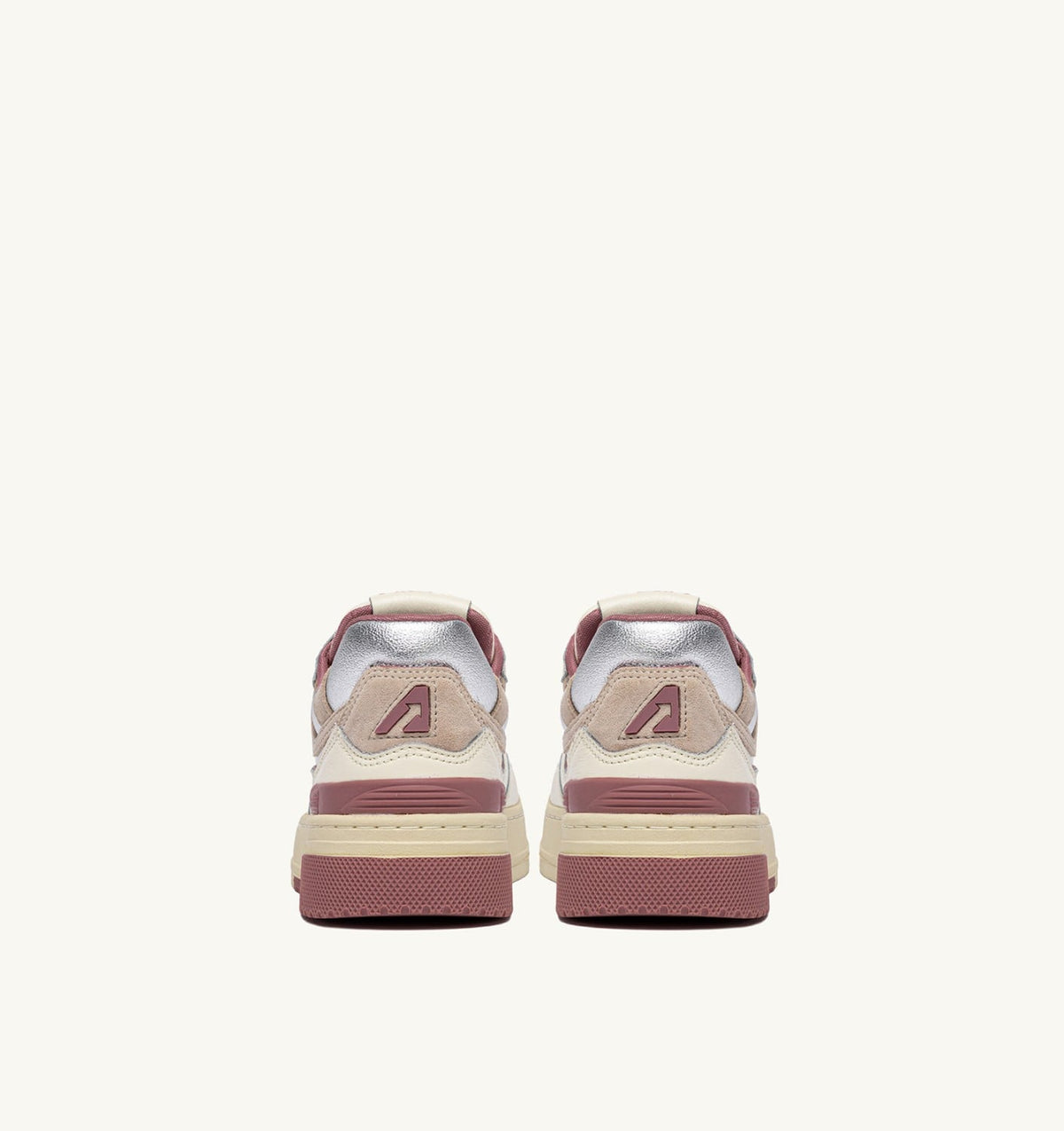 Woman CLC LOW SNEAKERS IN WHISPER WHITE ASH ROSE AND SILVER LEATHER