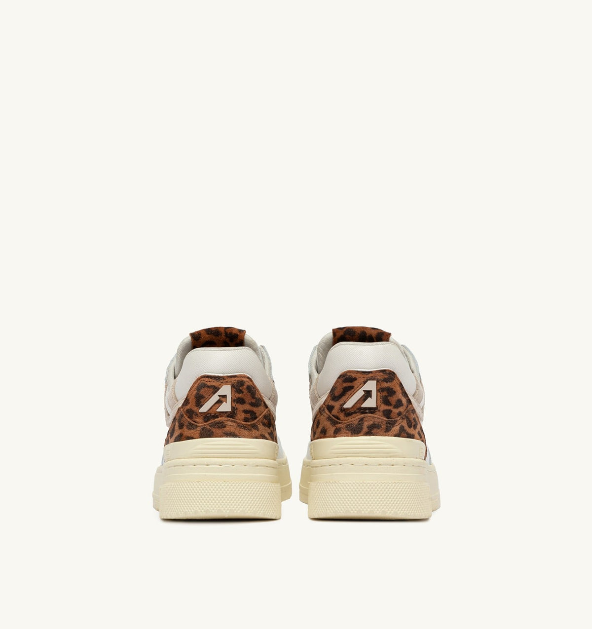 Woman CLC LOW SNEAKERS IN LEATHER COLOR WHITE AND LEOPARD