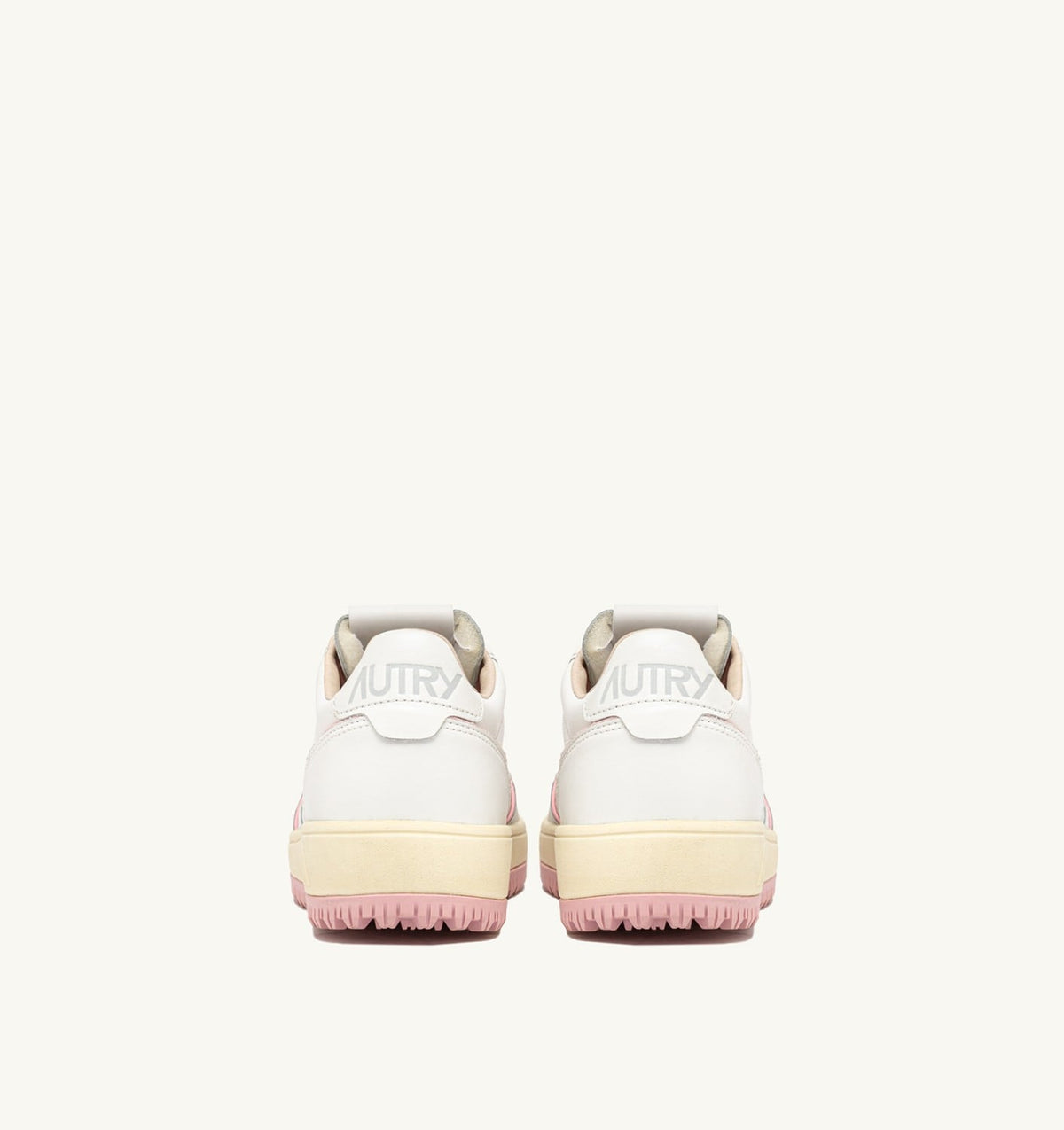 Woman GOLF LOW SNEAKERS IN WHITE AND CORAL BLUSH LEATHER