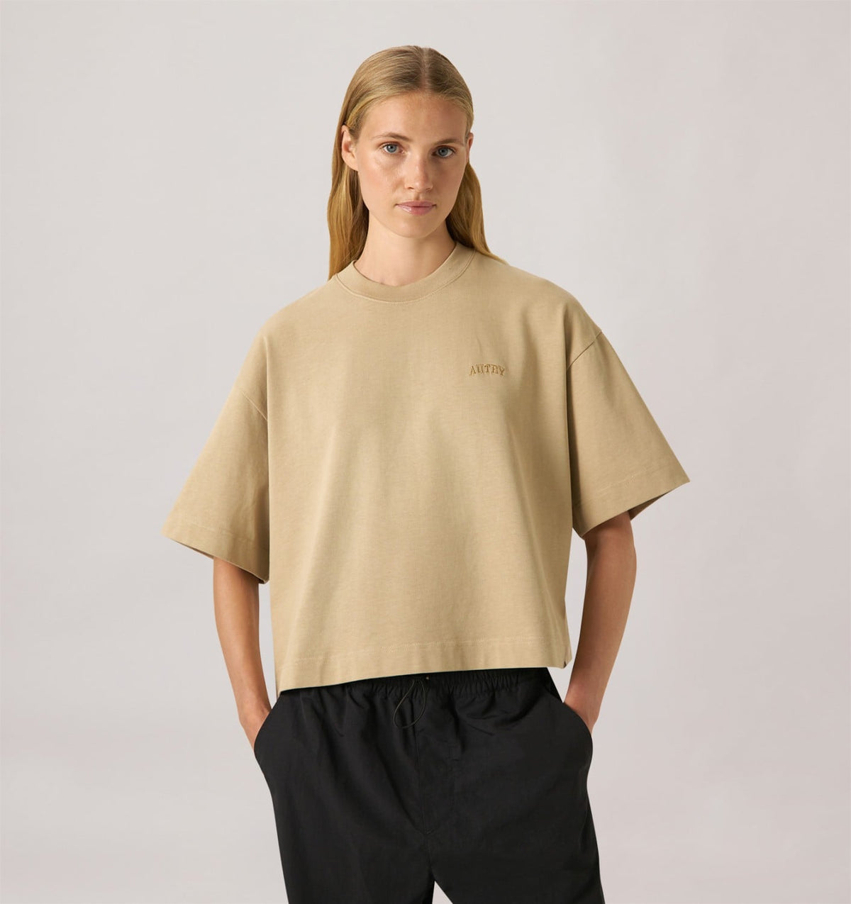 Woman BOXY T-SHIRT WITH TONAL LOGO FOR WOMAN