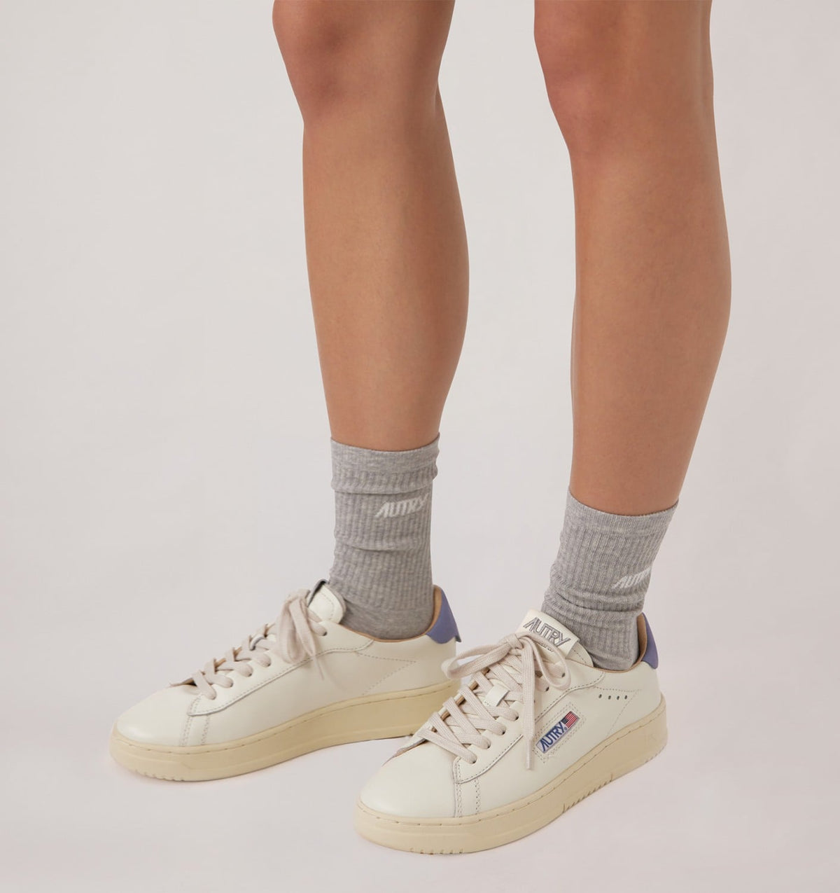 Woman DALLAS LOW SNEAKERS IN MARSHMALLOW AND TEMPEST LEATHER