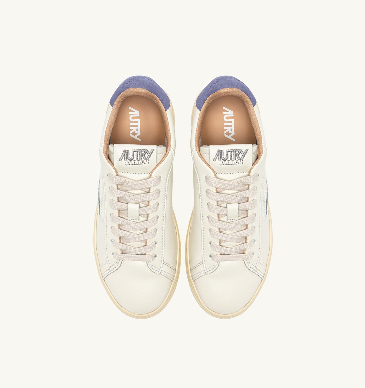 Woman DALLAS LOW SNEAKERS IN MARSHMALLOW AND TEMPEST LEATHER