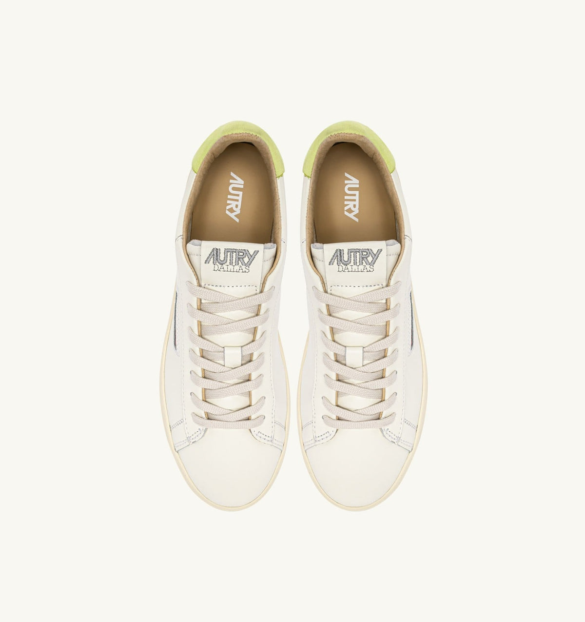 Woman DALLAS LOW SNEAKERS IN DAIQUIRI GREEN AND MARSHMALLOW LEATHER