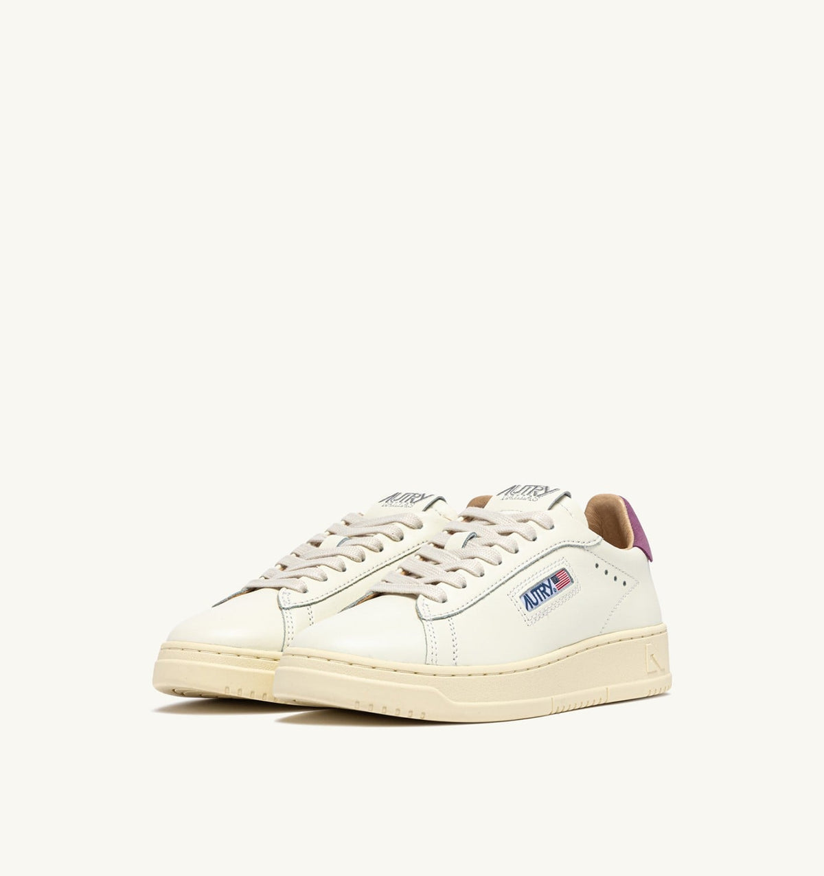 Woman DALLAS LOW SNEAKERS IN FLORENCE AND MARSHMALLOW LEATHER