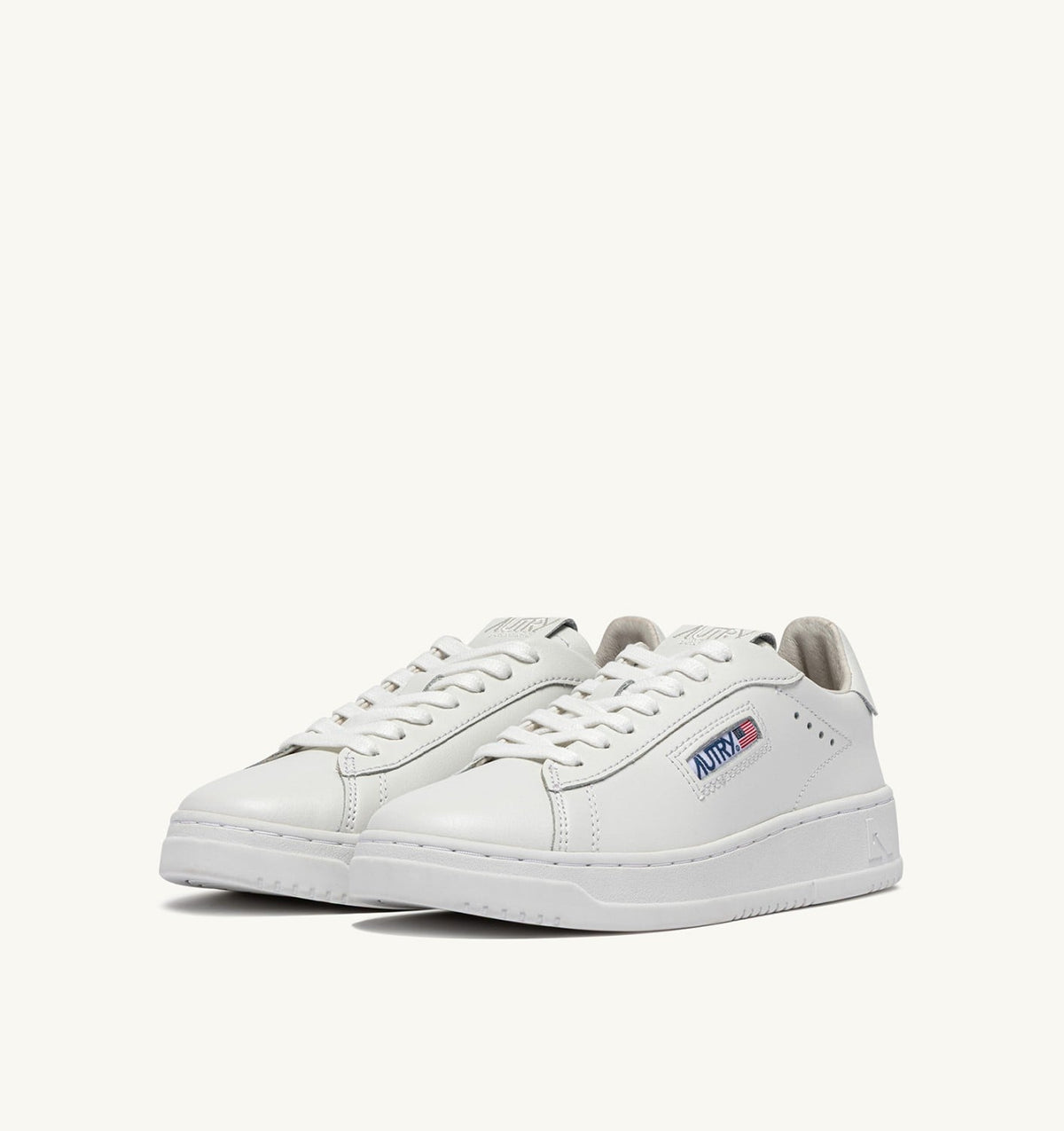 Woman DALLAS LOW SNEAKERS IN WHITE LEATHER