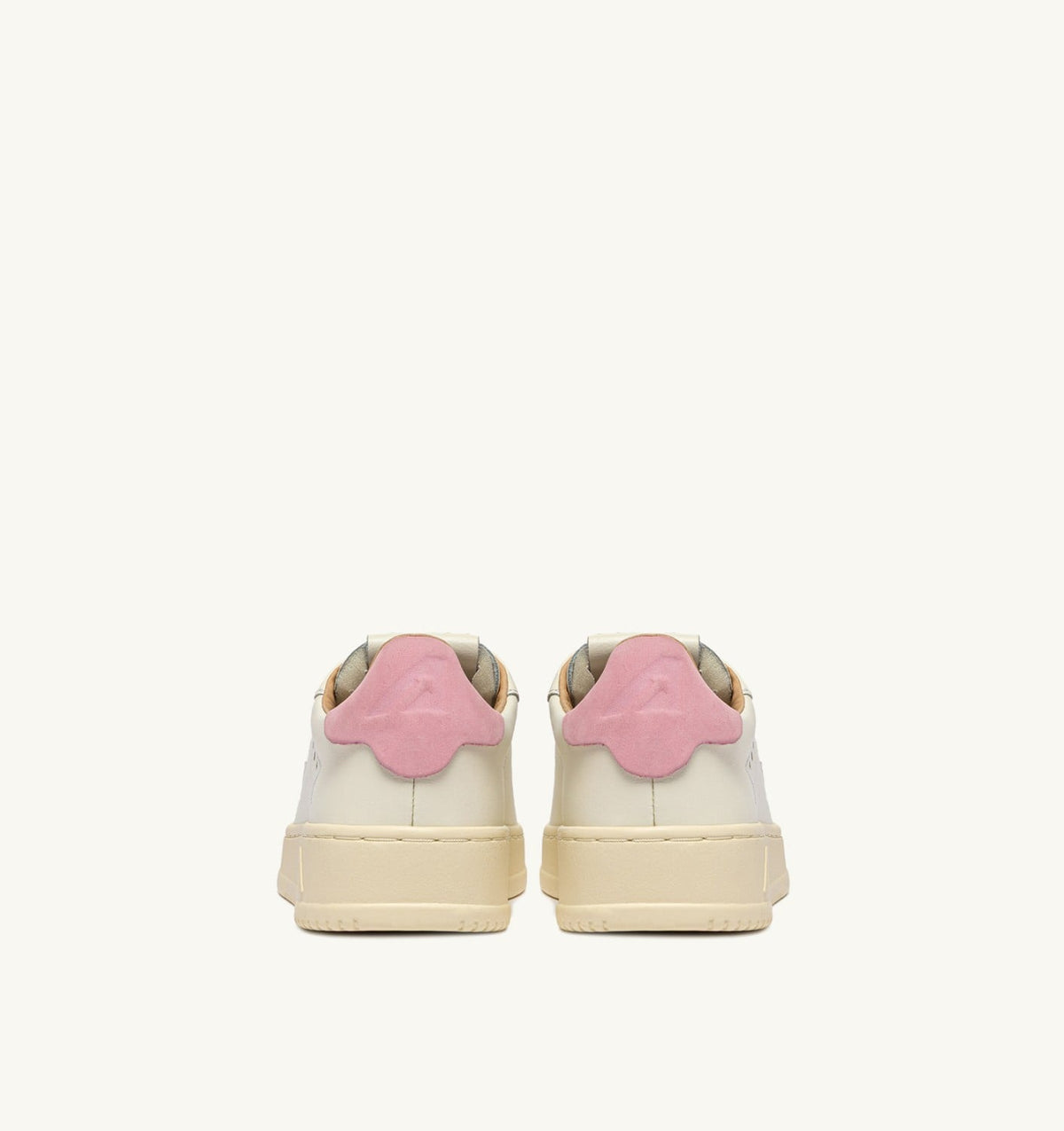 Woman DALLAS LOW SNEAKERS IN MARSHMALLOW AND PINK DOLPHIN LEATHER