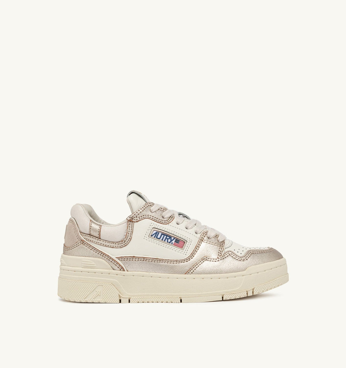 Woman CLC LOW SNEAKERS IN PLATINUM LEATHER AND SUEDE