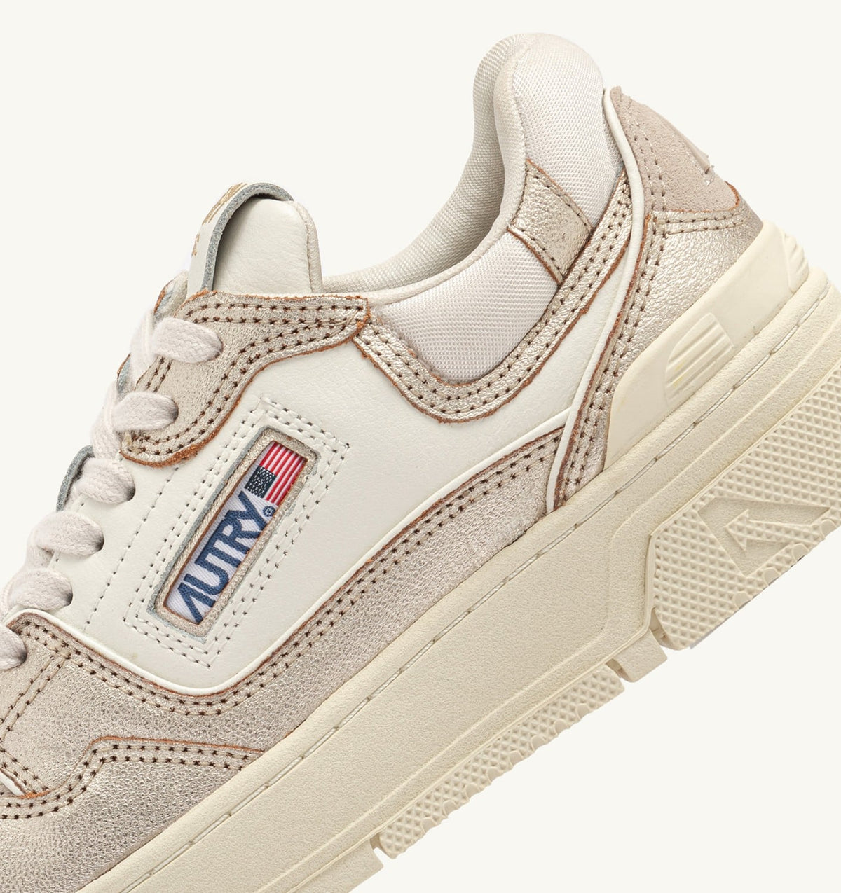 Woman CLC LOW SNEAKERS IN PLATINUM LEATHER AND SUEDE