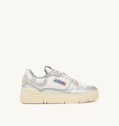 Woman CLC LOW SNEAKERS IN SILVER-TONE LEATHER