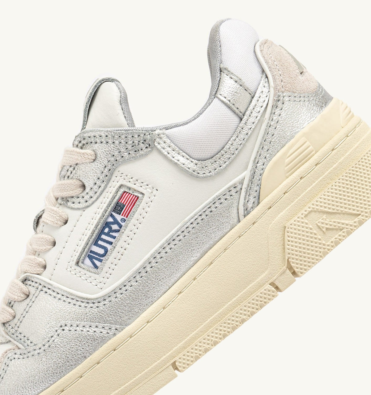 Woman CLC LOW SNEAKERS IN SILVER-TONE LEATHER