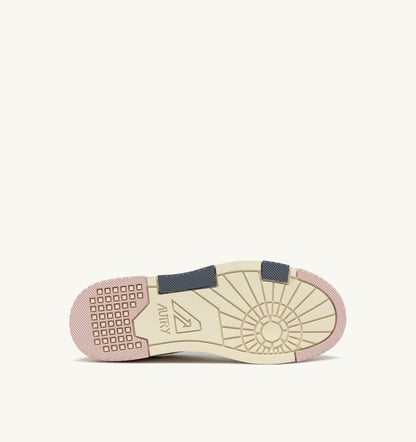 Woman CLC LOW SNEAKERS IN WHITE AND PEACH WHIP LEATHER SUEDE