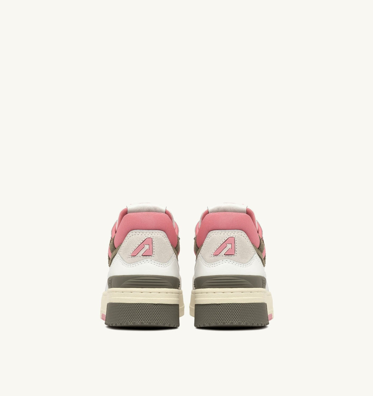 Woman CLC LOW SNEAKERS IN WHITE AND GERANIUM LEATHER SUEDE