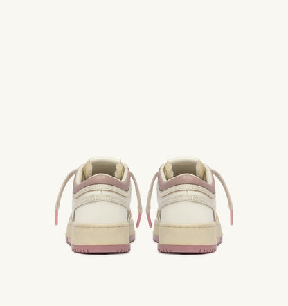 Woman MED-WAY SNEAKERS IN LEATHER COLOR MARSHMALLOW AND ZEPHYR