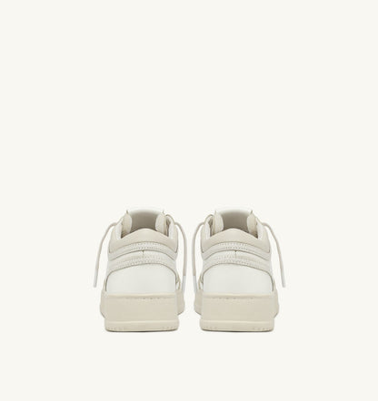 Woman MED-WAY SNEAKERS IN LEATHER COLOR MARSHMALLOW AND WHITE