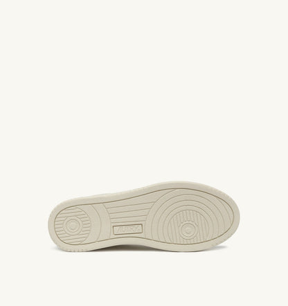Woman MED-WAY SNEAKERS IN LEATHER COLOR MARSHMALLOW AND WHITE