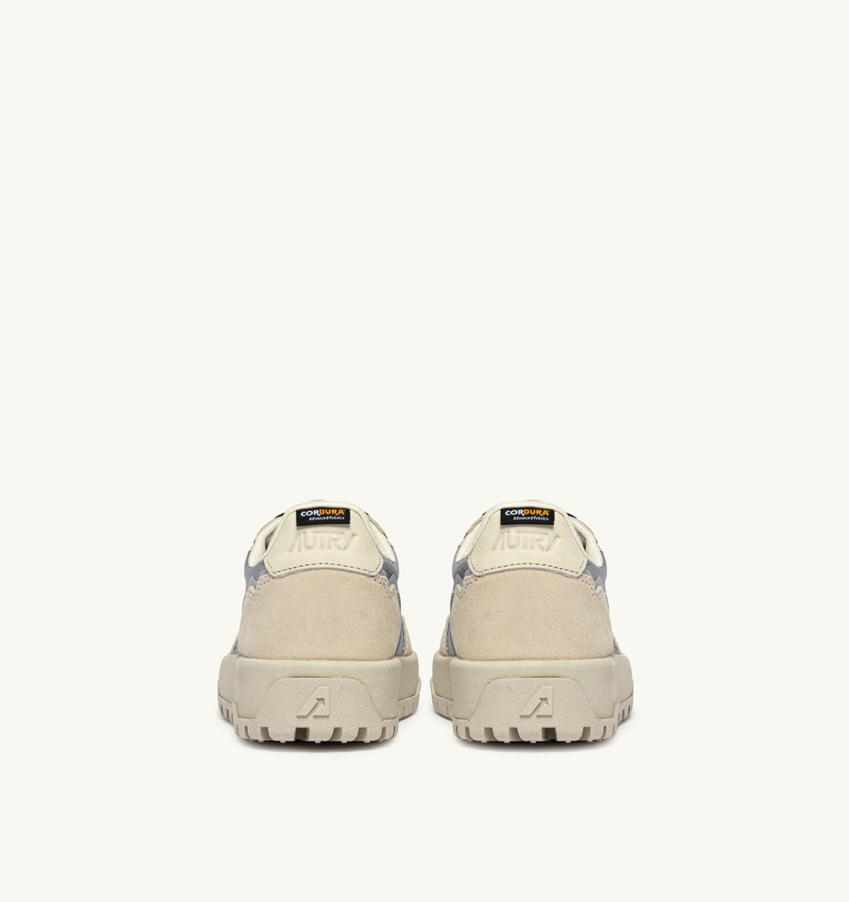 Woman WILDPACE LOW SNEAKERS IN WHITE AND SILVER FABRIC AND SUEDE