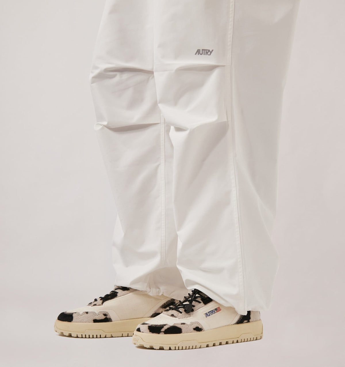 Woman WILDPACE LOW SNEAKERS IN MARSHMALLOW AND COW CORDURA AND LEATHER